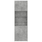 Aparador alto madera de ingeniería gris hormigón 80x42,5x249 cm
