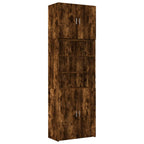 Aparador alto madera de ingeniería roble ahumado 80x42,5x249 cm