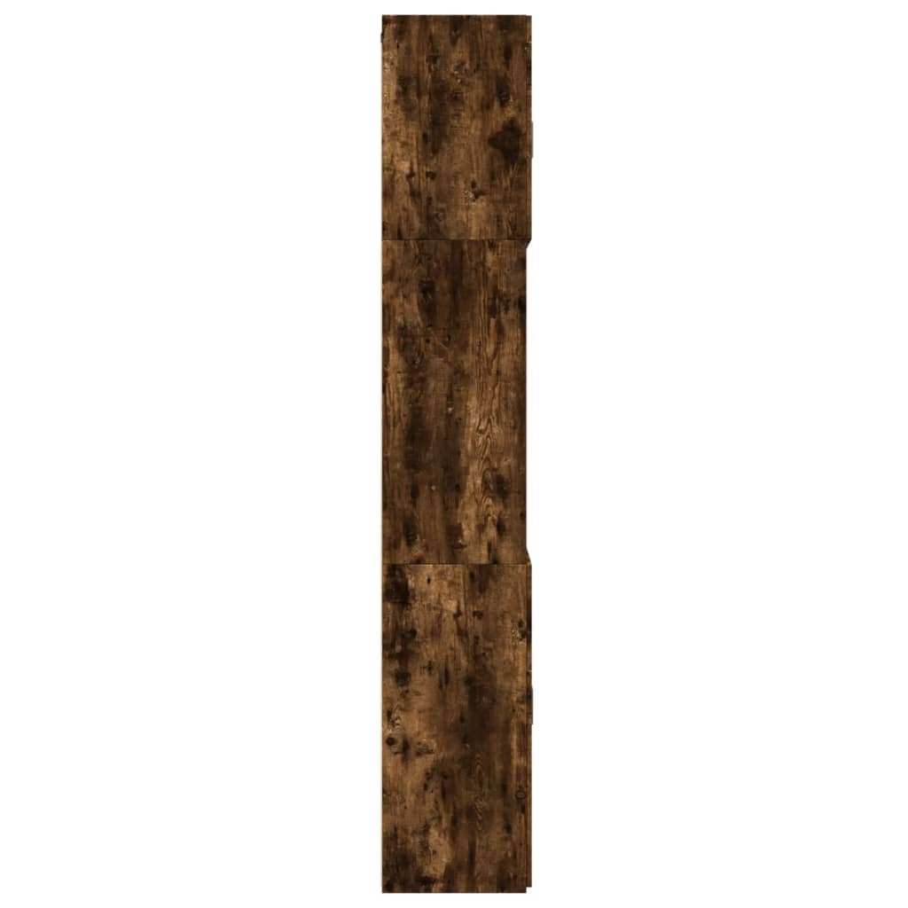 Aparador alto madera de ingeniería roble ahumado 80x42,5x249 cm