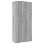 Aparador alto madera de ingeniería gris Sonoma 80x42,5x249 cm