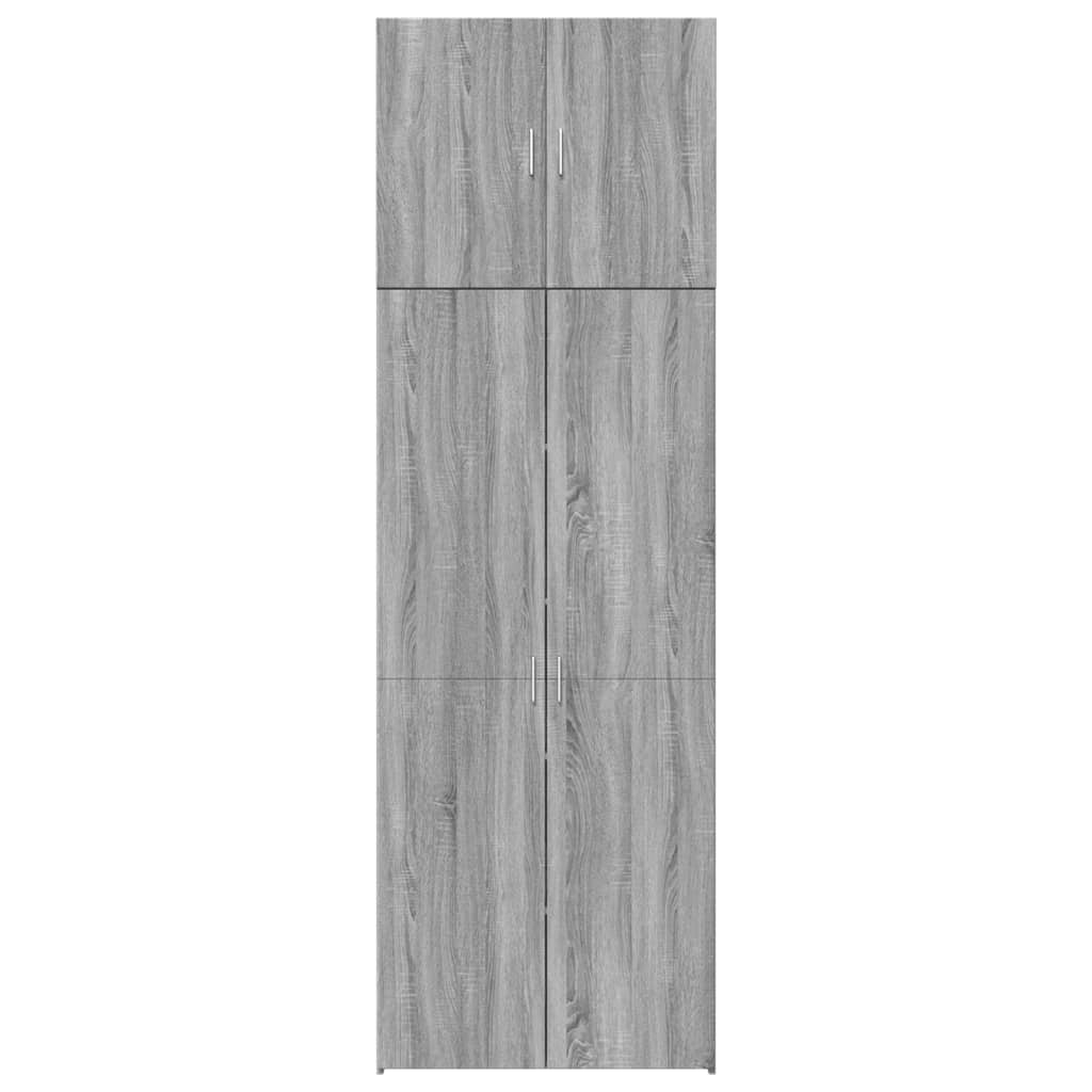 Aparador alto madera de ingeniería gris Sonoma 80x42,5x249 cm