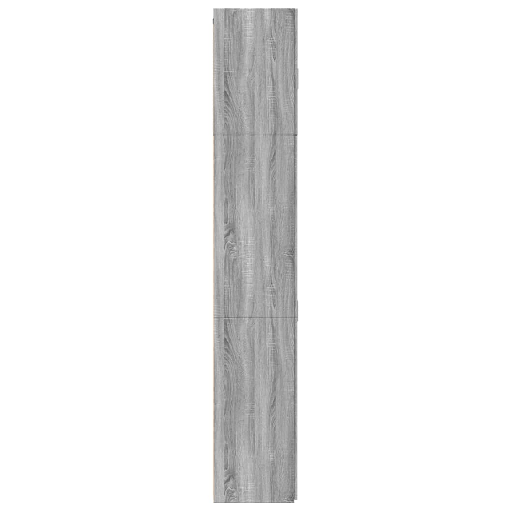 Aparador alto madera de ingeniería gris Sonoma 80x42,5x249 cm