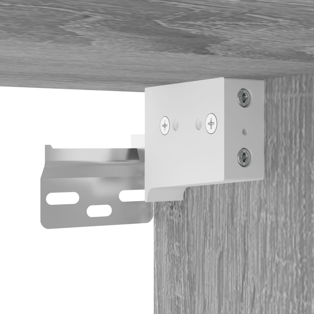 Aparador alto madera de ingeniería gris Sonoma 80x42,5x249 cm
