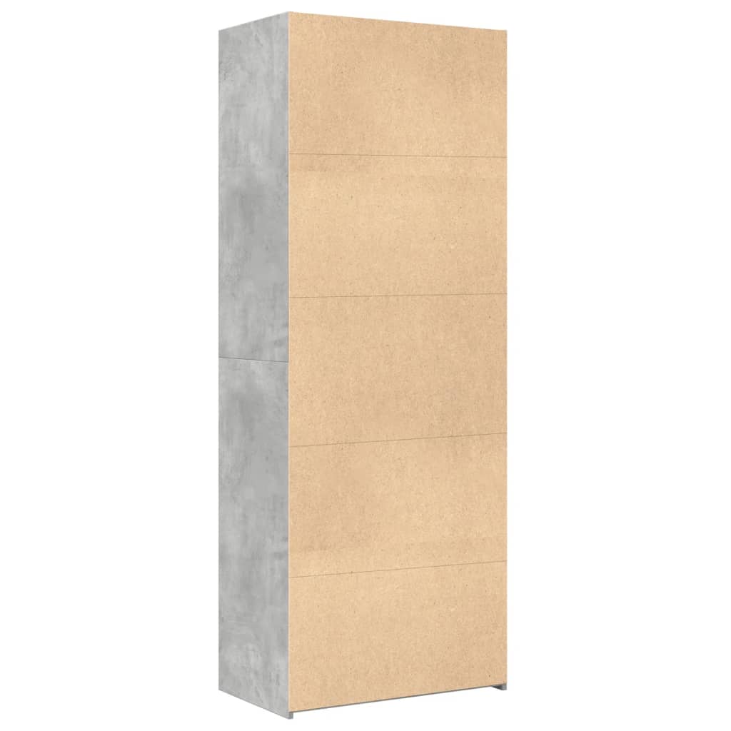 Aparador alto madera de ingeniería gris hormigón 70x42,5x185 cm