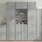 Tall sideboard, concrete gray engineered wood, 70x42.5x185 cm