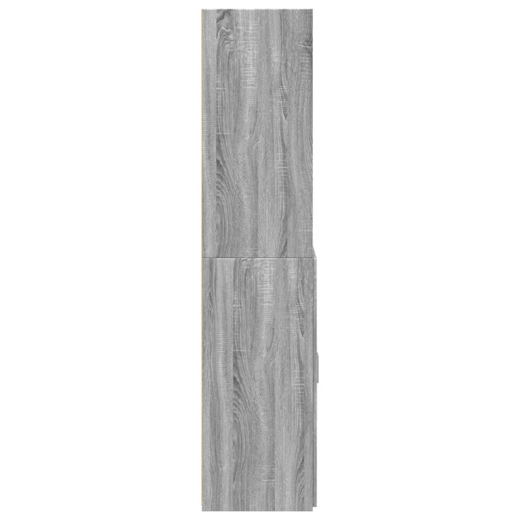 Aparador alto madera de ingeniería gris Sonoma 70x42,5x185 cm