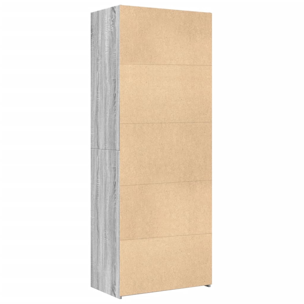 Aparador alto madera de ingeniería gris Sonoma 70x42,5x185 cm