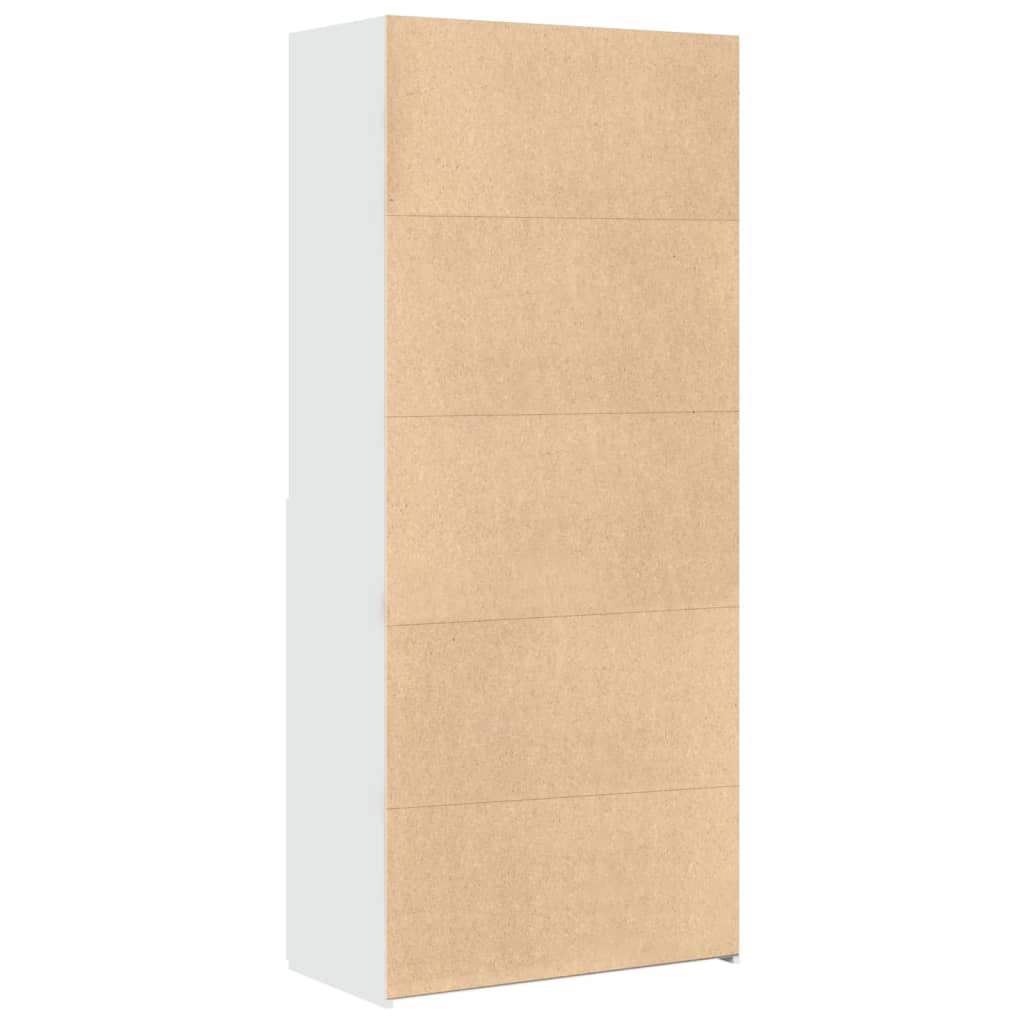 Aparador alto madera de ingeniería blanco 80x42,5x185 cm