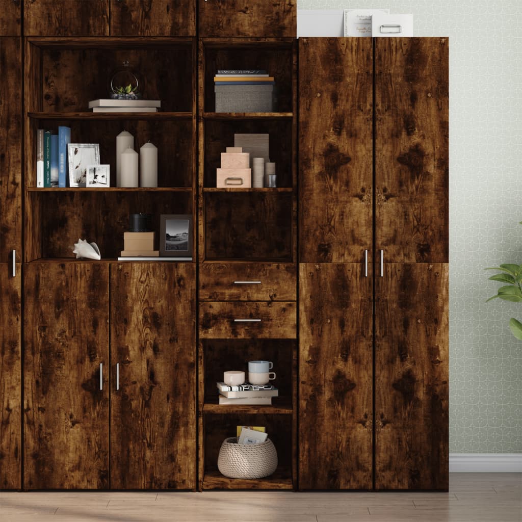 Aparador alto madera ingeniería roble Sonoma 79,5x35,5x137,5 cm