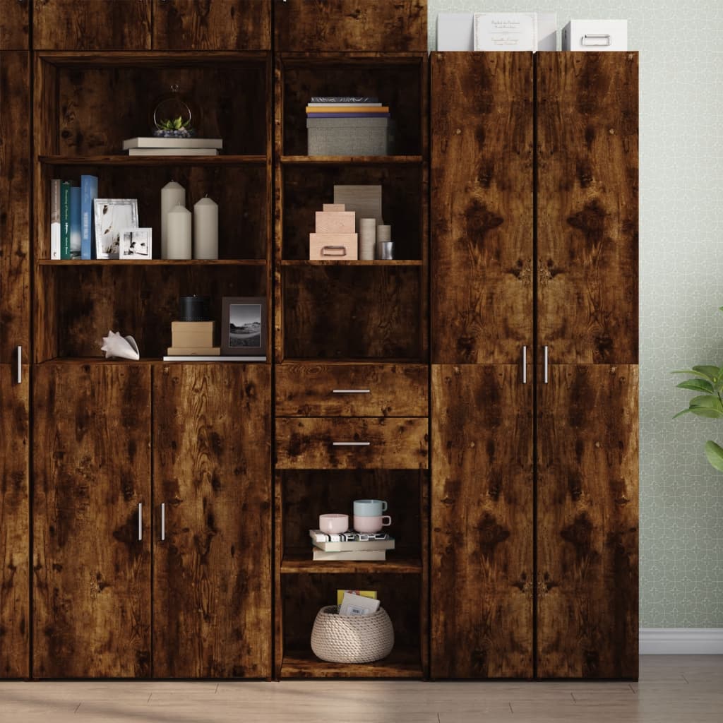 Aparador alto madera ingeniería roble Sonoma 79,5x35,5x137,5 cm
