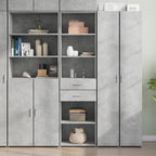 Aparador alto madera ingeniería roble Sonoma 79,5x35,5x137,5 cm