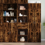 Aparador alto madera ingeniería roble Sonoma 79,5x35,5x137,5 cm
