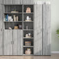 Aparador alto madera de ingeniería gris hormigón 80x42,5x249 cm