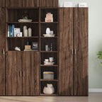 Aparador alto madera de ingeniería gris Sonoma 80x42,5x249 cm
