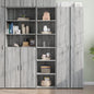 Aparador alto madera de ingeniería gris hormigón 80x42,5x249 cm
