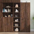 Aparador alto madera de ingeniería gris Sonoma 80x42,5x249 cm