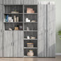 Aparador alto madera de ingeniería gris hormigón 80x42,5x249 cm