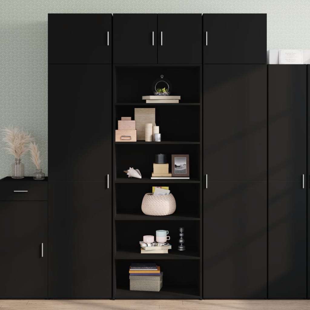 Aparador alto de madera contrachapada gris Sonoma 60x36x110 cm