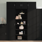 Aparador alto de madera contrachapada gris Sonoma 60x36x110 cm