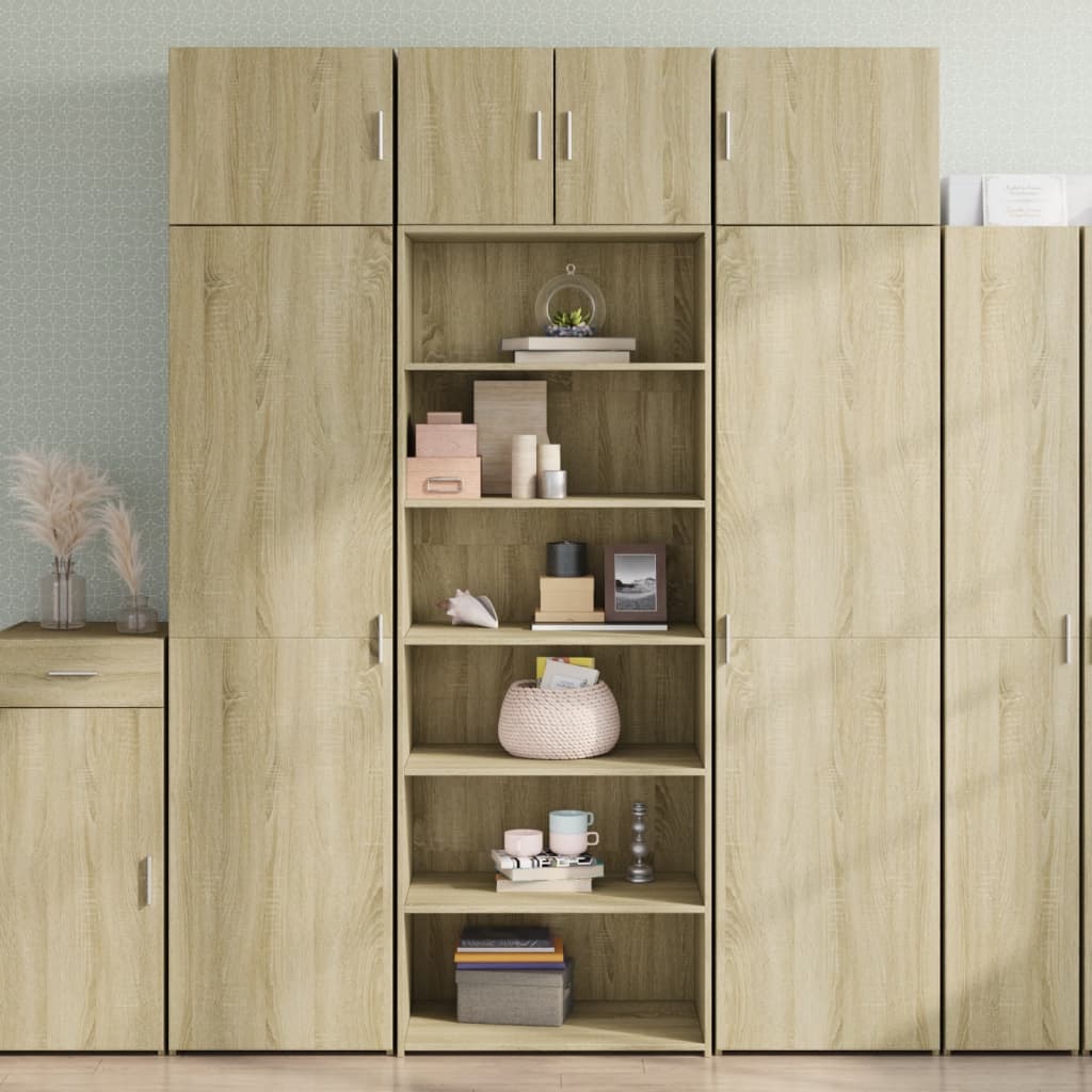 Aparador alto madera de ingeniería roble Sonoma 30x41x124 cm