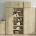 Aparador alto madera de ingeniería roble Sonoma 30x41x124 cm