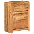 Cómoda de madera maciza de acacia 55x33x75 cm