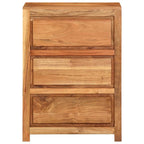 Cómoda de madera maciza de acacia 55x33x75 cm