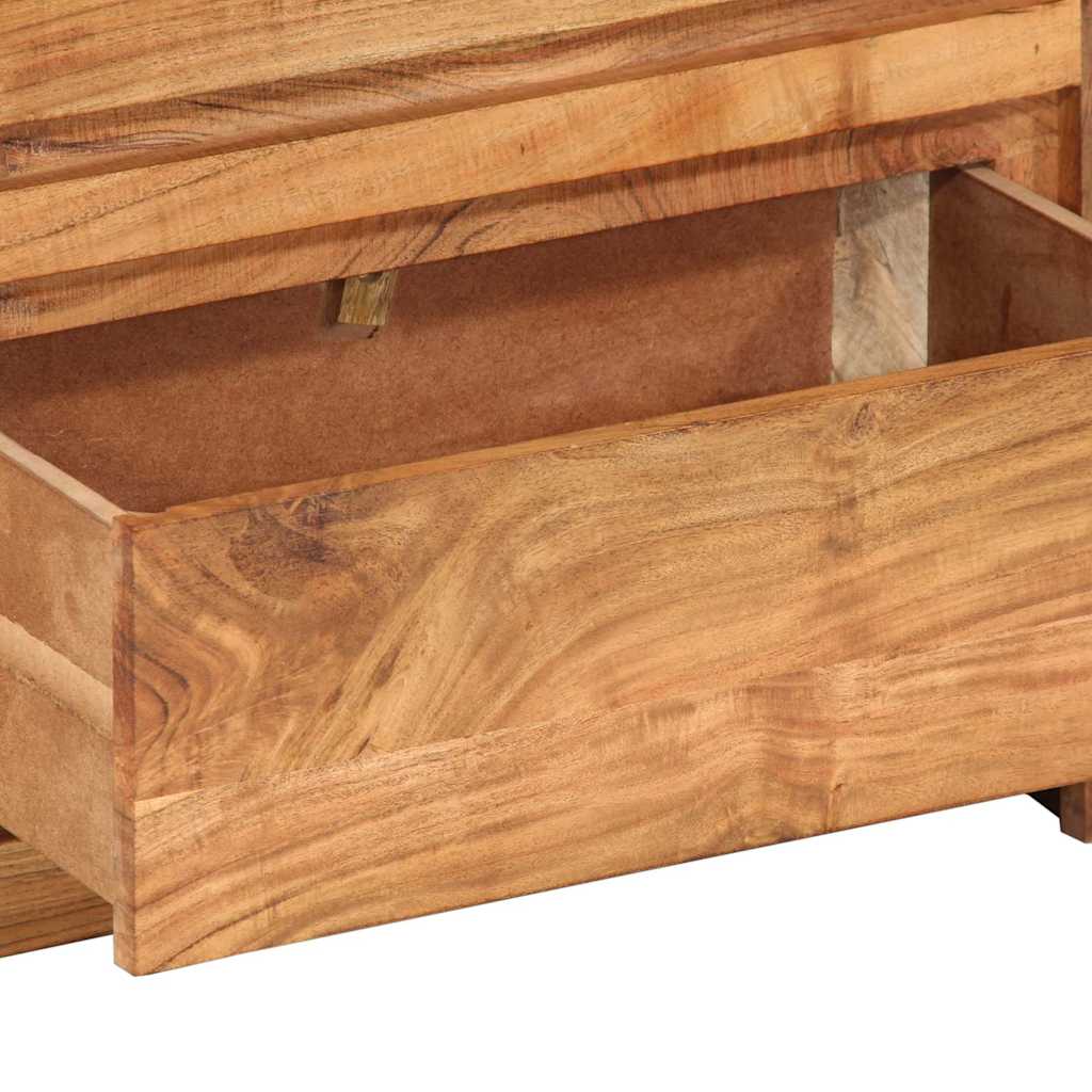 Cómoda de madera maciza de acacia 55x33x75 cm