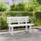 Banco de jardín polipropileno blanco 110x52x71 cm