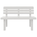 Banco de jardín polipropileno blanco 110x52x71 cm