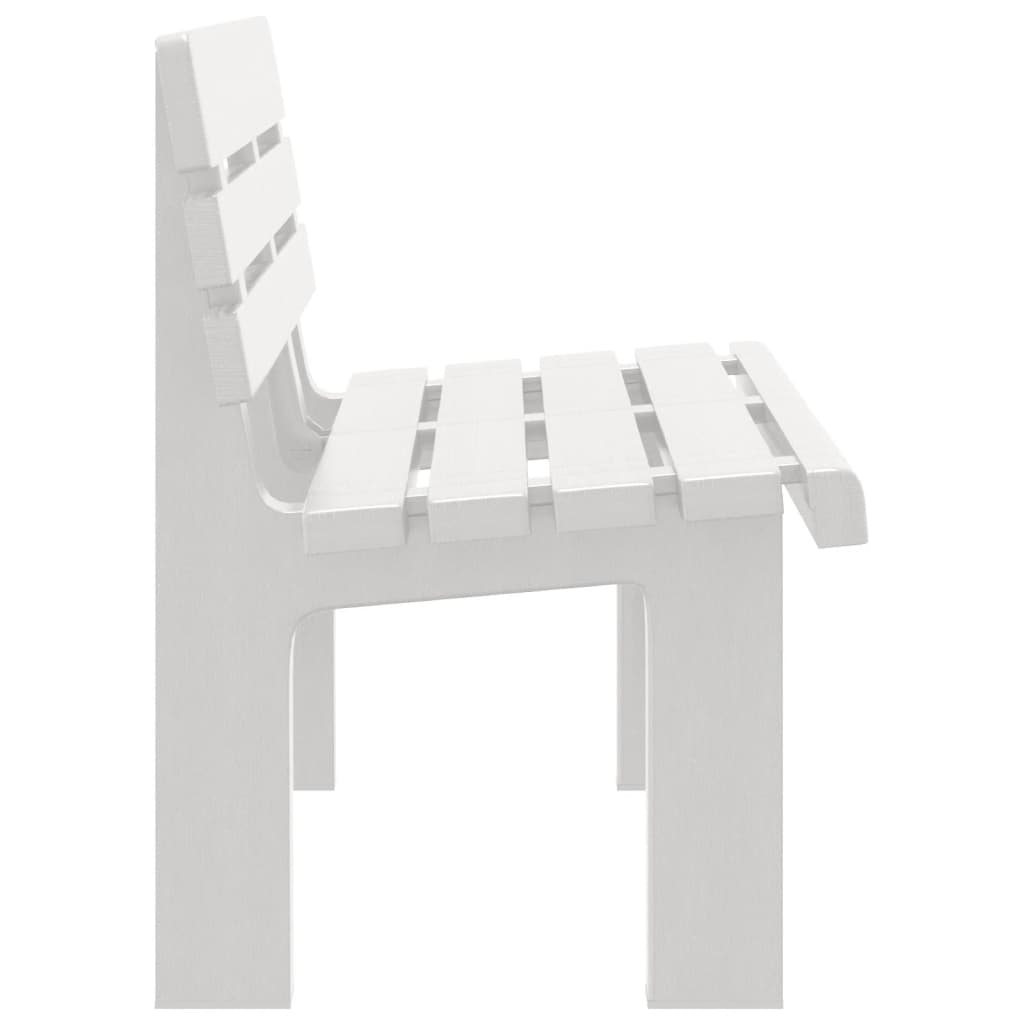 Banco de jardín polipropileno blanco 110x52x71 cm