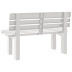 Banco de jardín polipropileno blanco 110x52x71 cm