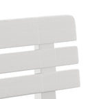 Banco de jardín polipropileno blanco 110x52x71 cm
