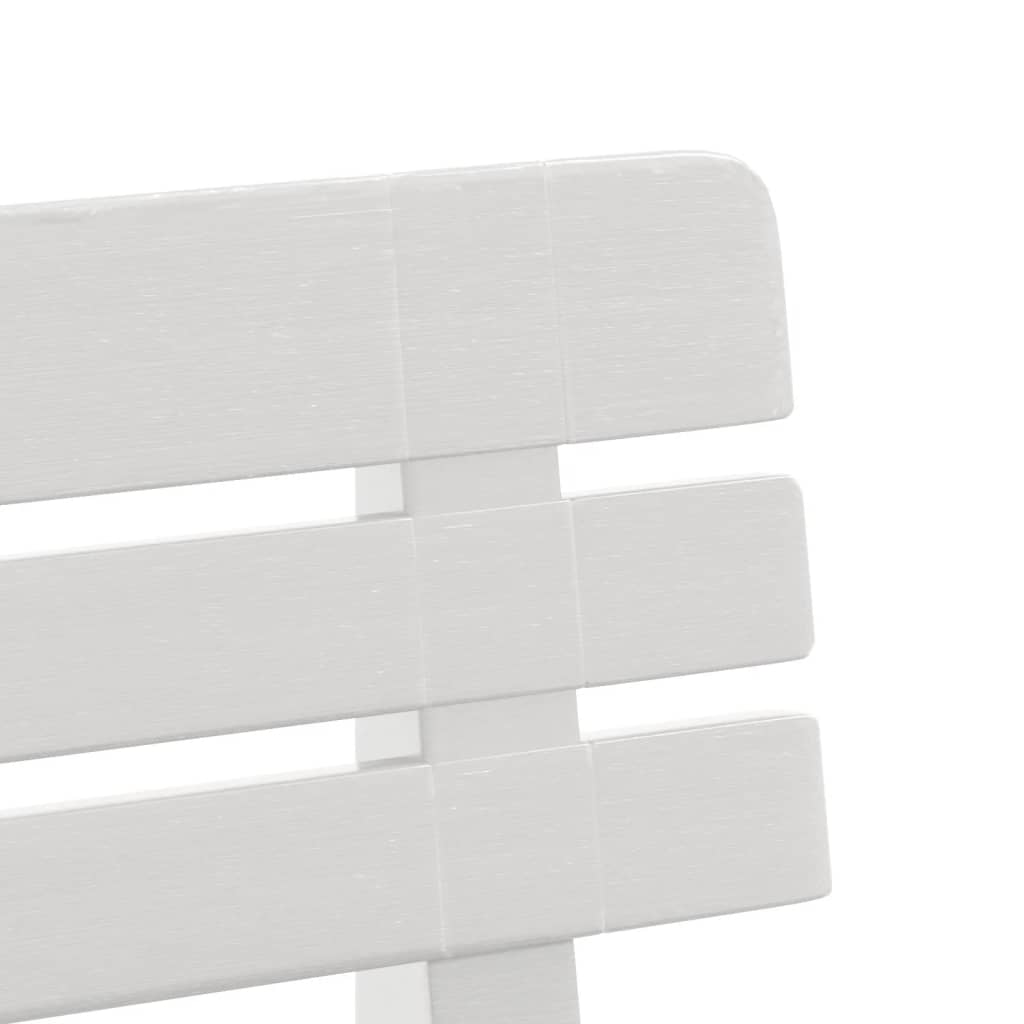 Banco de jardín polipropileno blanco 110x52x71 cm