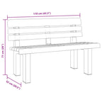 Banco de jardín polipropileno blanco 110x52x71 cm