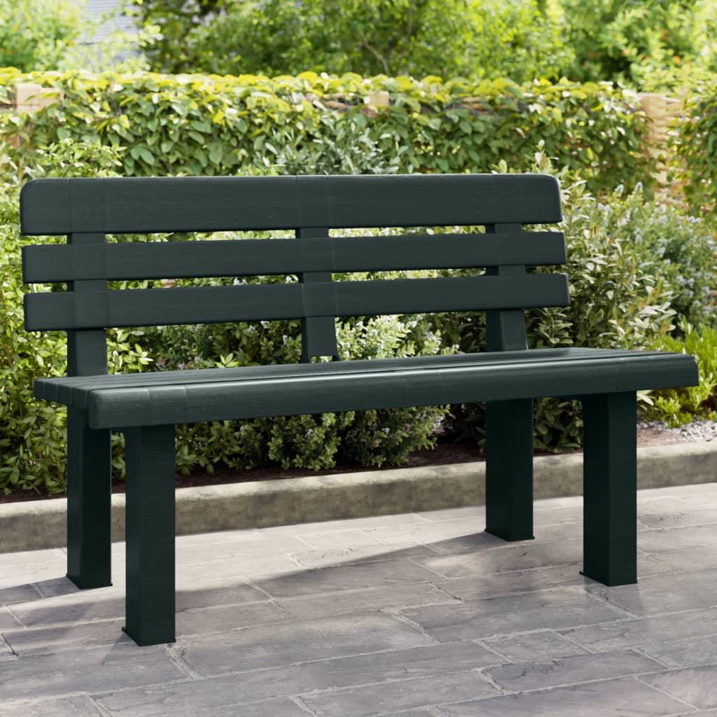 Banco de jardín polipropileno blanco 110x52x71 cm