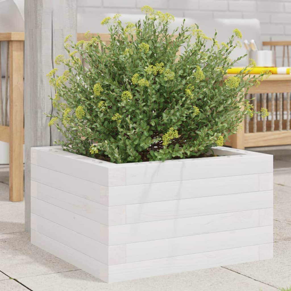 4-tier solid pine white planter 80.5x79x36 cm
