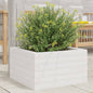 Jardinera 4 niveles madera maciza de pino blanca 80,5x79x36 cm
