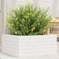 Jardinera 4 niveles madera maciza de pino blanca 80,5x79x36 cm