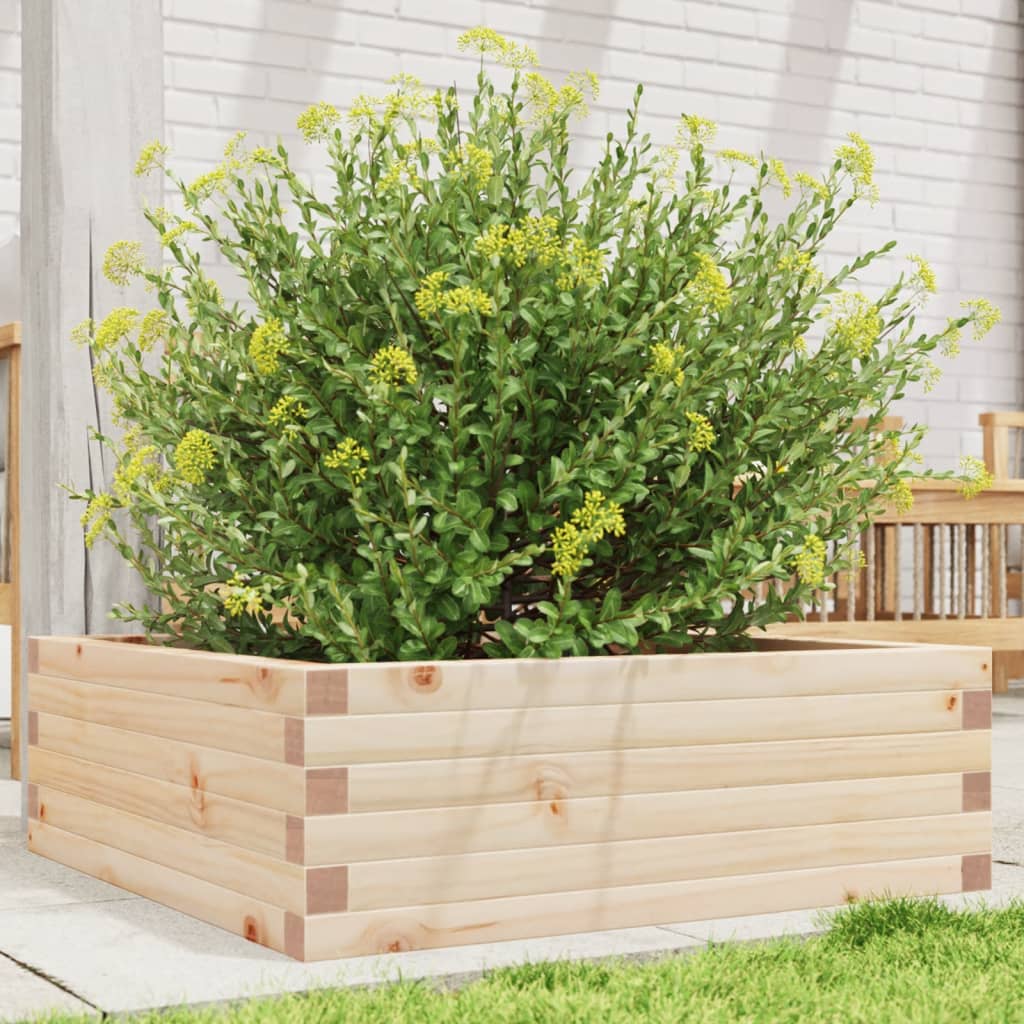 4-tier solid pine white planter 80.5x79x36 cm