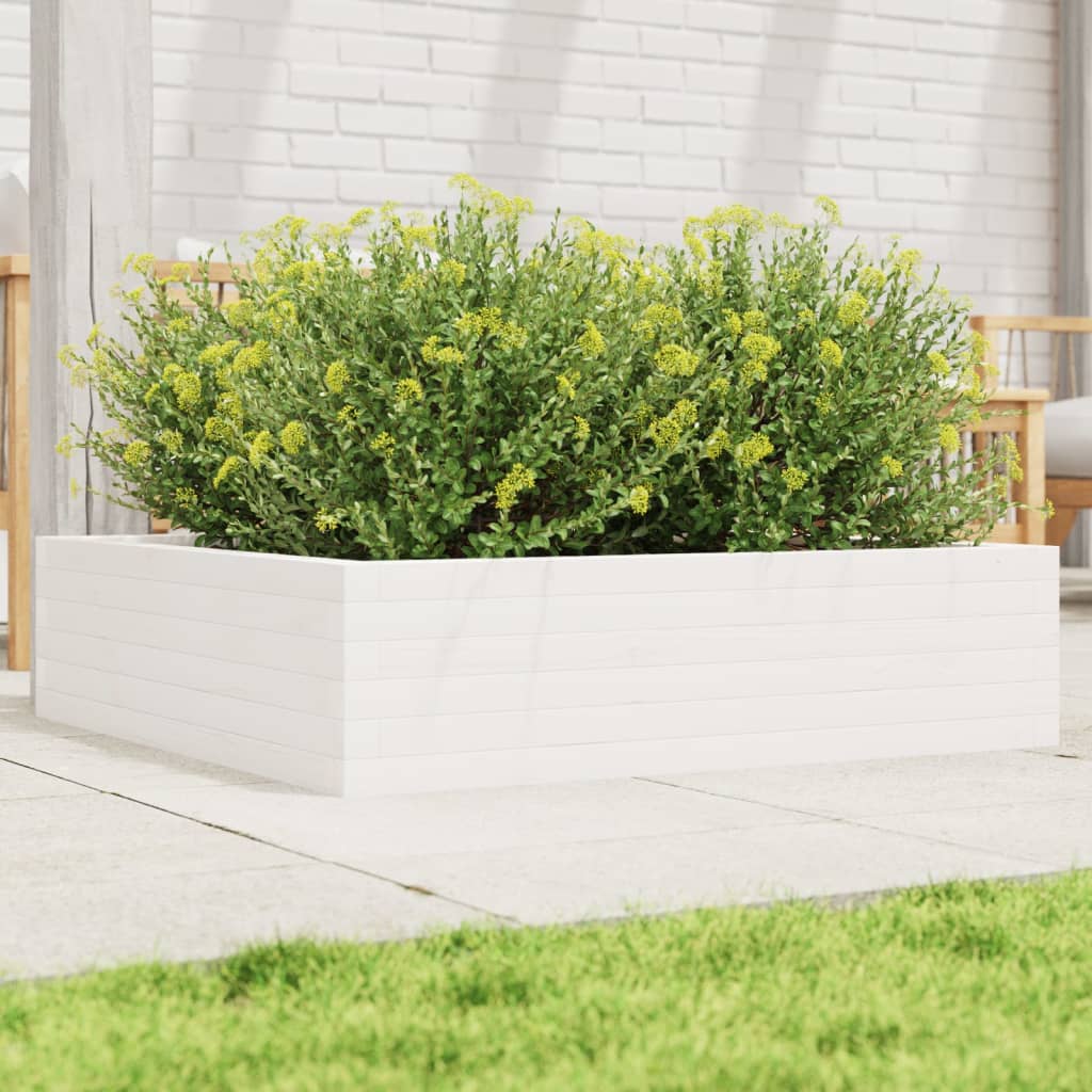 4-tier solid pine white planter 80.5x79x36 cm