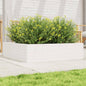 Jardinera 4 niveles madera maciza de pino blanca 80,5x79x36 cm