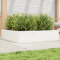 Jardinera 4 niveles madera maciza de pino blanca 80,5x79x36 cm