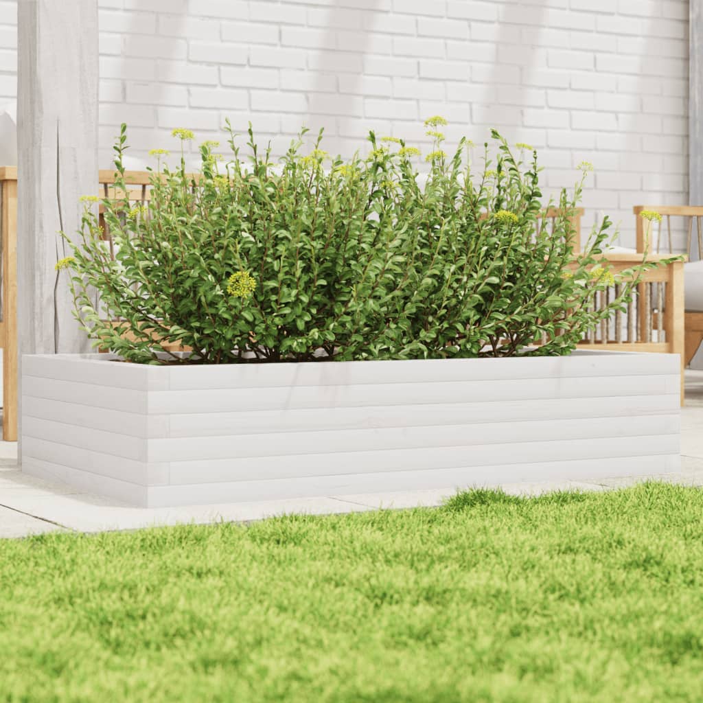 4-tier solid pine white planter 80.5x79x36 cm