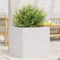 Jardinera 4 niveles madera maciza de pino blanca 80,5x79x36 cm