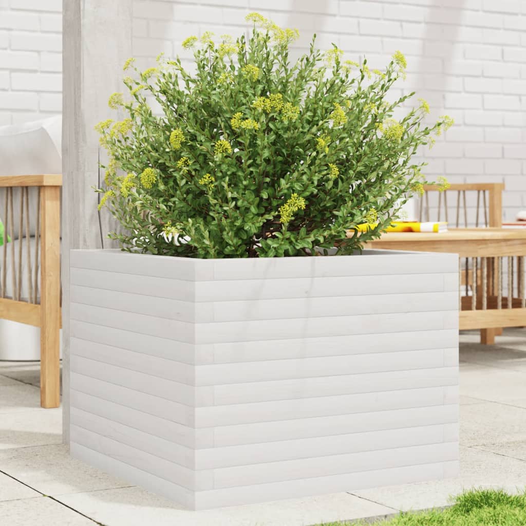 4-tier solid pine white planter 80.5x79x36 cm