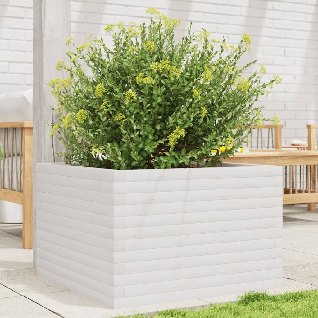 4-tier solid pine white planter 80.5x79x36 cm
