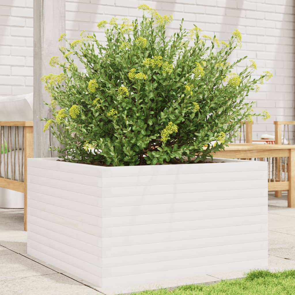 4-tier solid pine white planter 80.5x79x36 cm