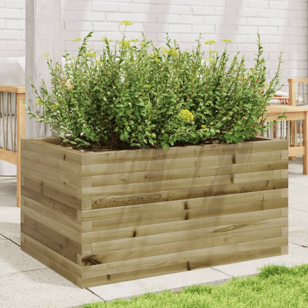 4-tier solid pine white planter 80.5x79x36 cm