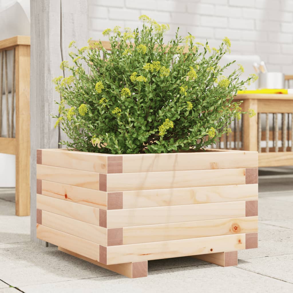 4-tier solid pine white planter 80.5x79x36 cm